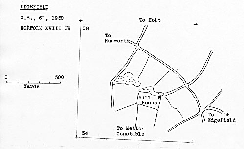 O.S. map 1950 as redrawn by Harry Apling