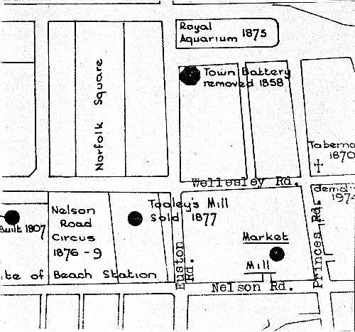 Street map drawn by Harry Apling