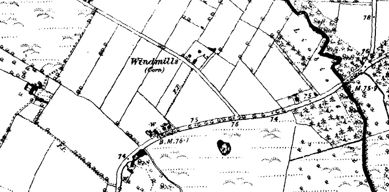 Hopton postmills map 1887-91