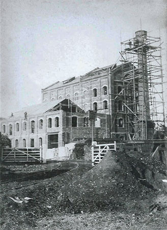 Mill building nearing completion - 1898