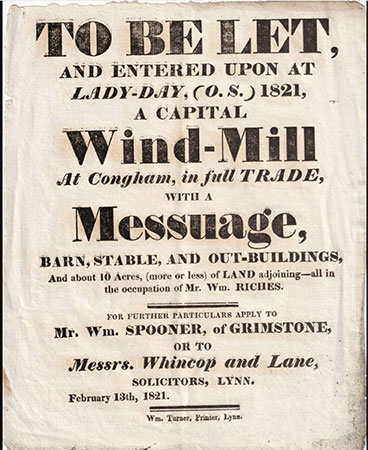 1821 advert