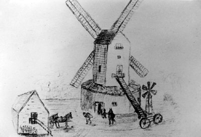 Mill Farm postmill c.1860