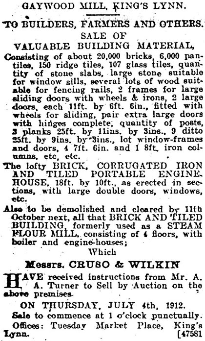 Lynn Advertiser - 21st June 1912