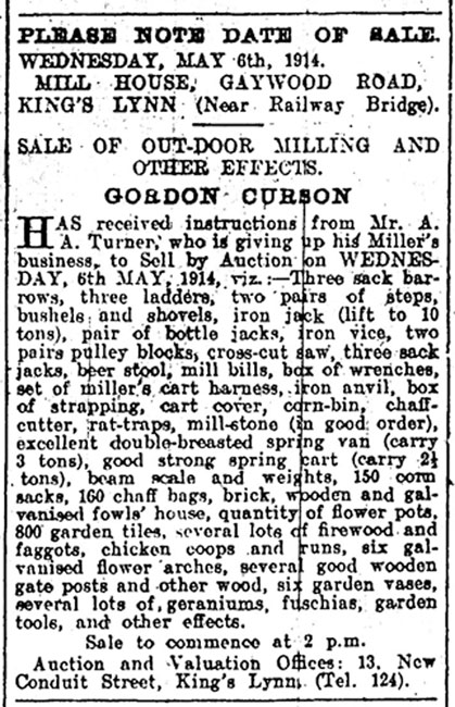 Lynn Advertiser - 1st May 1914