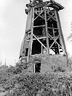 The mill lying derelict in 1967