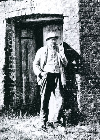 Alfred Jermy outside the mill c.1909