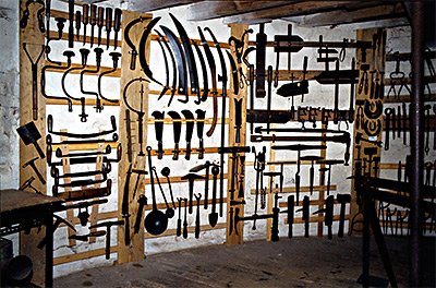 Marshmen's tools in the Broads Museum - August 1982