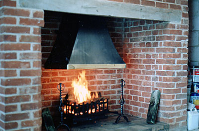 Beam from mill in the new house c.1995
