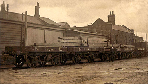New stocks in Wymondham station sidings - 1927