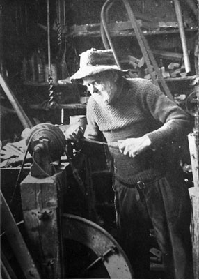 George Baldry in his workshop