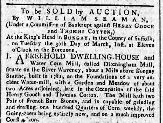 Mill auction advert