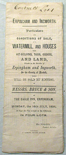 Sale details - Monday 16th july 1894