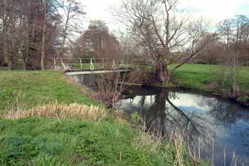 Luck's bridge with the mill site over to the right 2004
