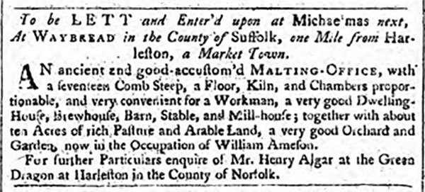 Ipswich Journal - 4th July 1763