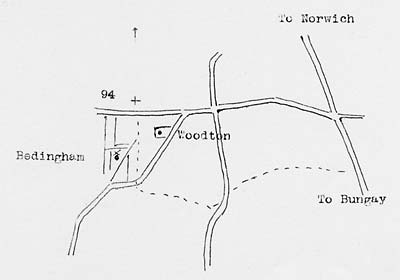 O.S. map 1951 - redrawn by Harry Apling 