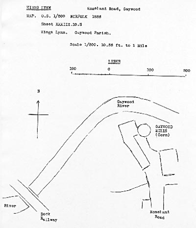 O.S. map 1888 - redrawn by Harry Apling