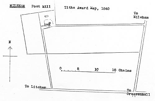 Tithe Award map 1840 as redrawn by Harry Apling 