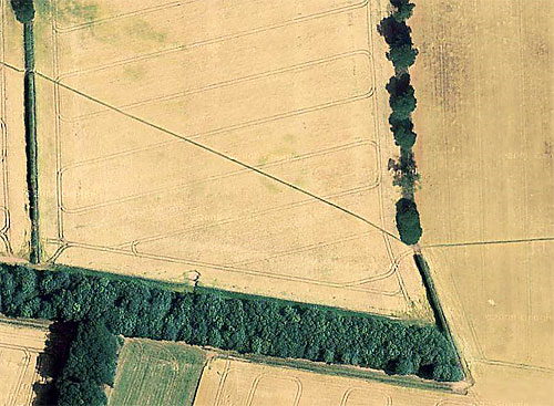 Cropmark of possible mill site c.2008