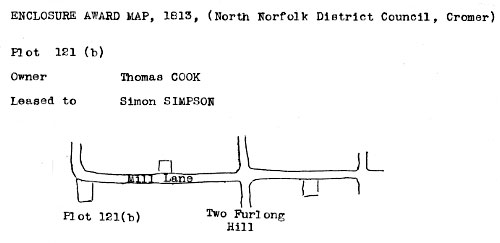 Enclosure map 1813 - redrawn by Harry Apling