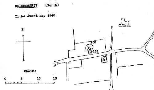 Tithe map 1840 - as redrawn by Harry Apling