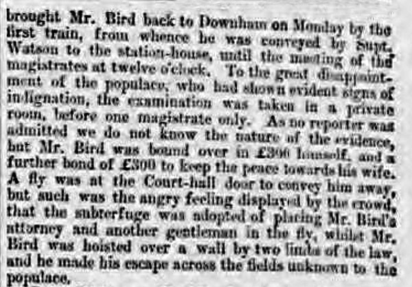 J. Bird threat to wife