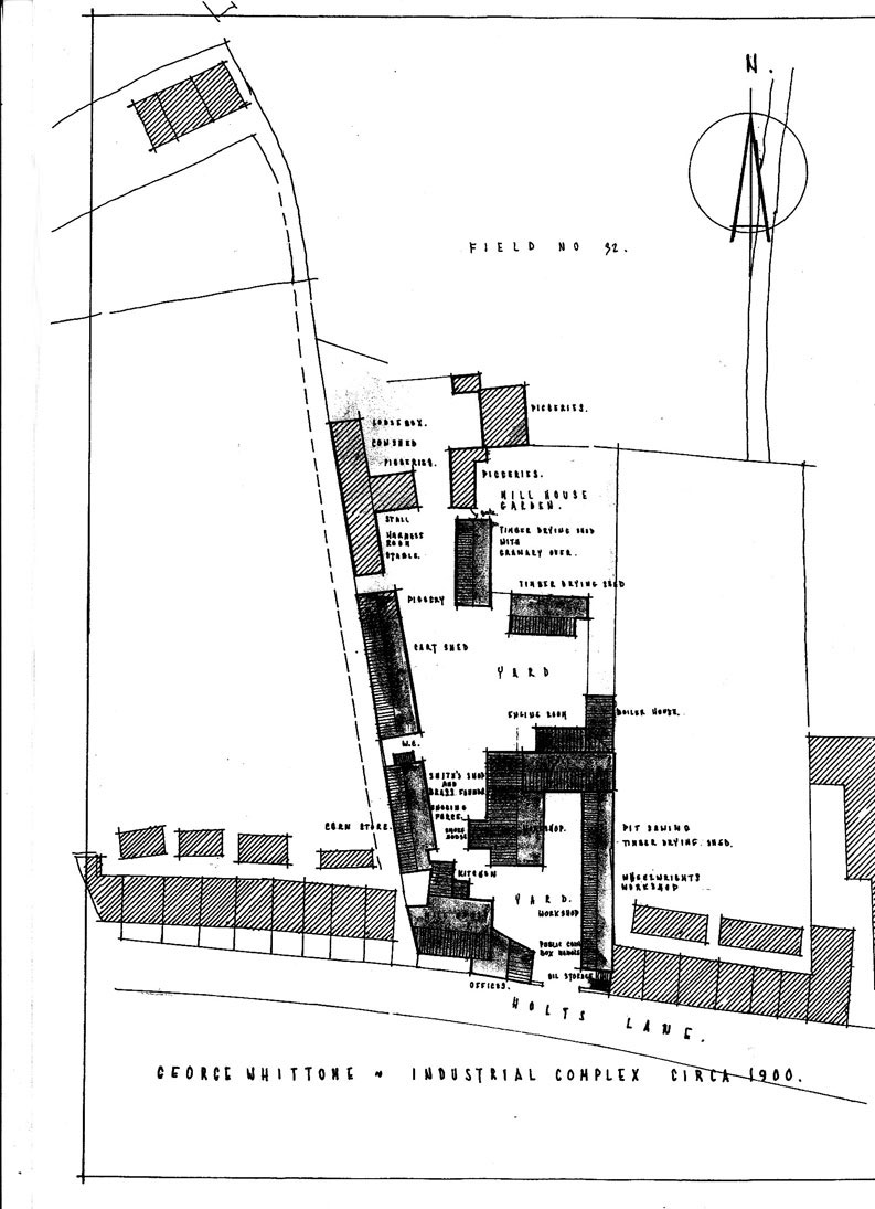 Mill site off Holt's Lane c.1900