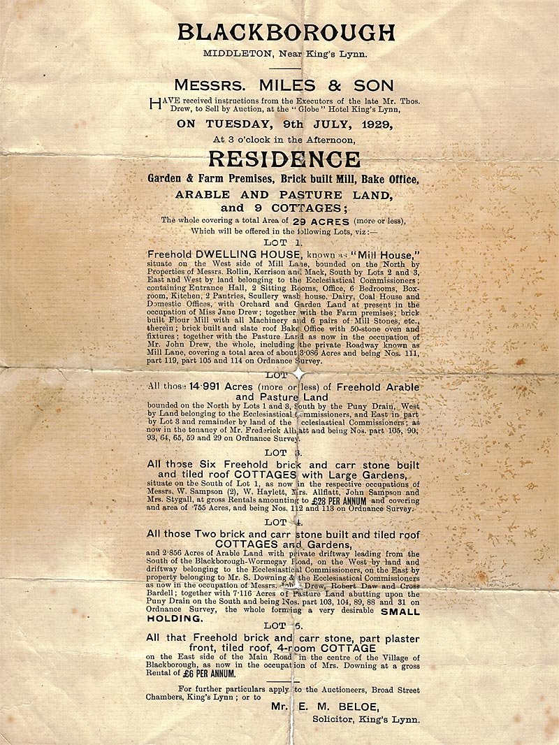 Sale document - July 1929