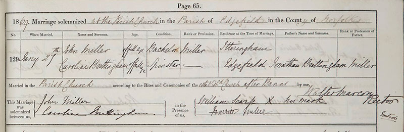 Marriage 1869