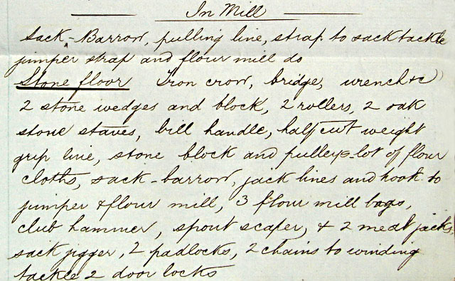 Valuation of William Flegg's business assets - 1853