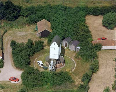 Garboldisham postmill aerial 5Jul1995