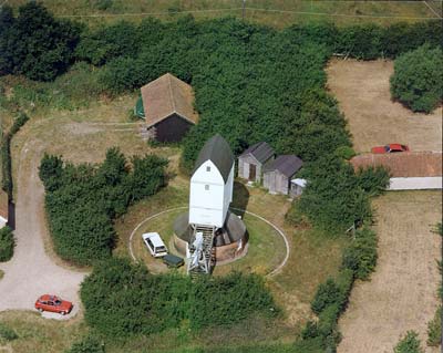 Garboldisham postmill aerial 5Jul1995