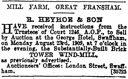 Lynn Advertiser - 20th August 1909