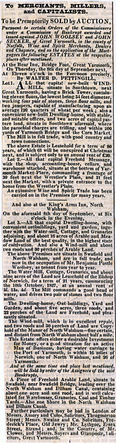 Norfolk Chronicle - 13th, 20th & 27th August 1831
