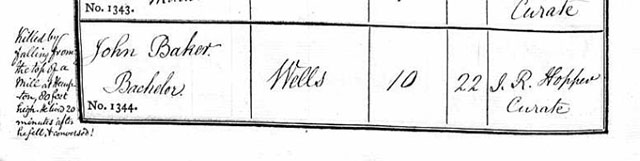 John Baker burial 10Oct1833