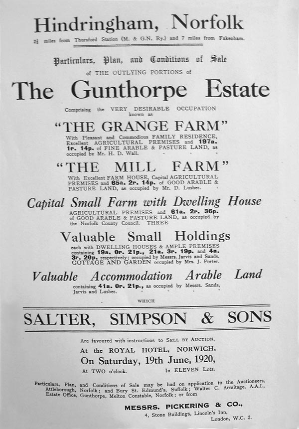 Part of 1920 sale brochure