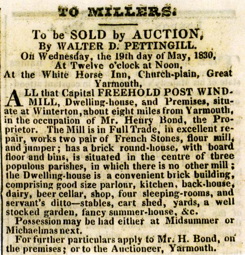 1830 advert