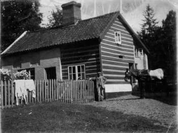 Edward Melton outside Bolwick Mill House c.1910