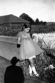 Violet Brakenbury near the mill dam c.1932 