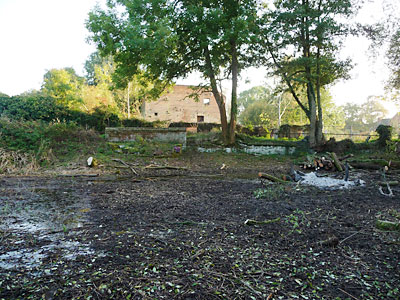 Mill dam clearance under way 12th October 2008