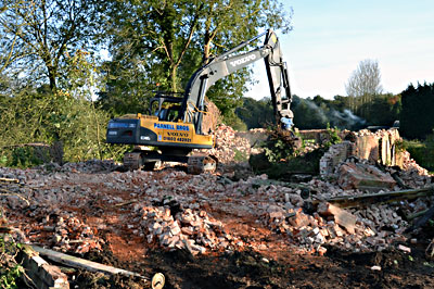 Demolition almost complete Tuesday 30th October 2012