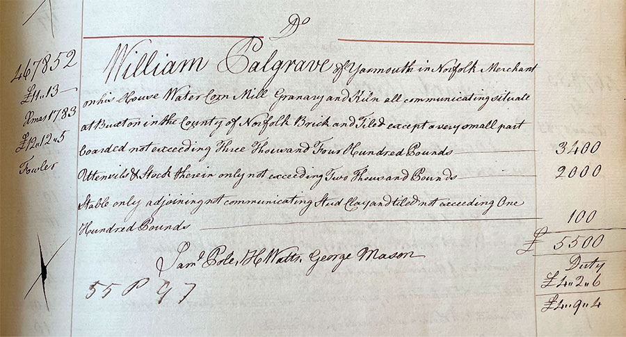 Insurance 1783