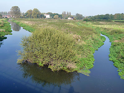 Probable original river course on right 12th October 2008 