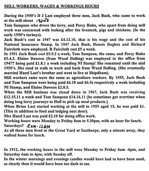 Mill workers conditions