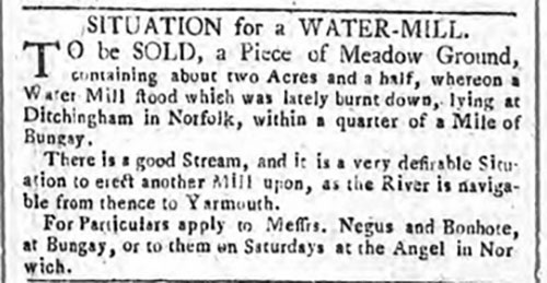 Mill sale advert