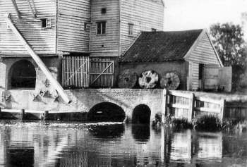 Millstones leaning against the wheelhouse July 1947