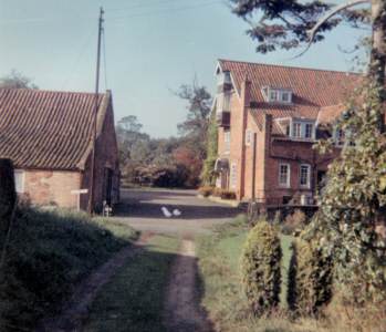 Looking west from the Mill cottage early ''70s