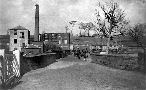 Mill shell from a postcard after the fire on 31st March 1908