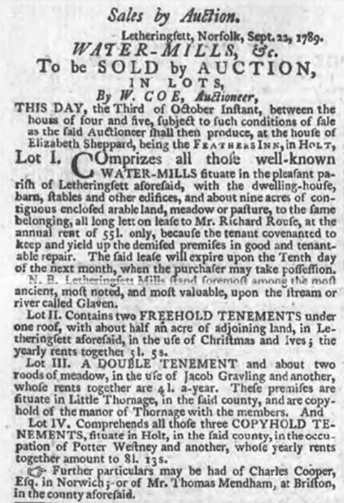 Norfolk Chronicle - 3rd October 1789