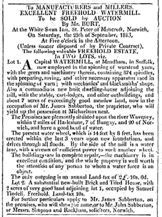 Ipswich Journal - 11th September 1813