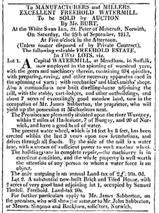 Ipswich Journal - 11th September 1813